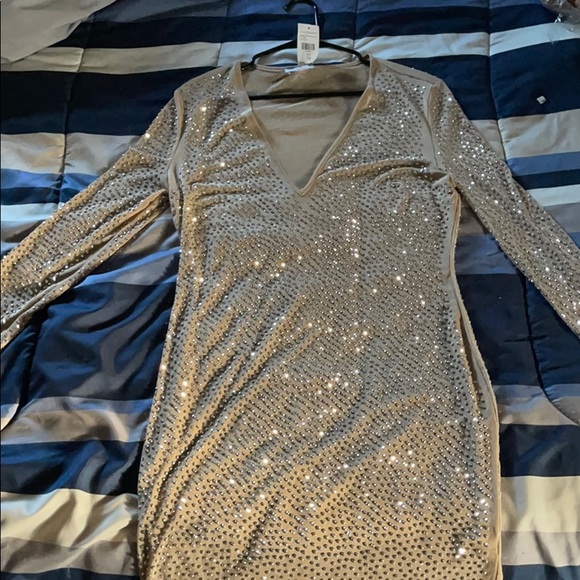 Fashion Nova Dresses & Skirts - Rhinestone fitted mini dress